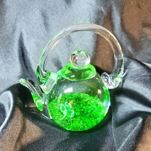 Handblown Paperweight teapot